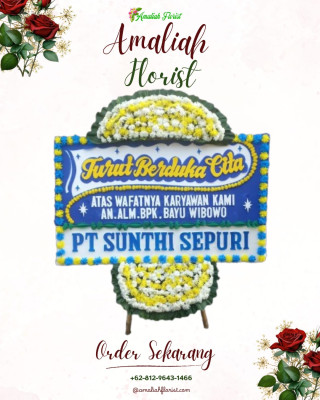 Papan Bunga Duka di Meral
